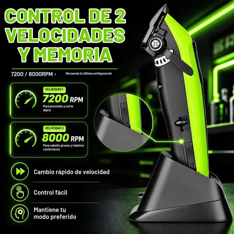 Set Clipper Inalam 2 Vel. 8000 Rpm + Trimmer 8000 Rpm Wmark