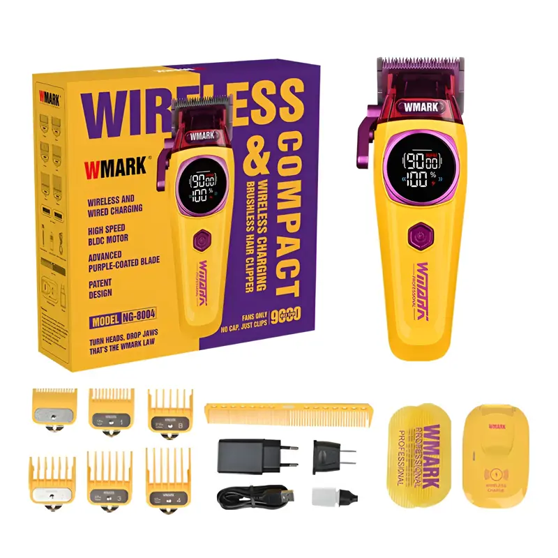 Cortadora De Pelo Carga Inalam Y Accesorios Wmark Ng 8004SET
