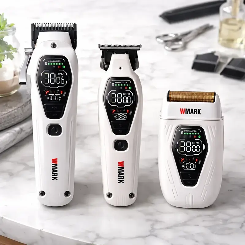 Kit 3 En 1 Clipper + Trimmer + Afeitadora Wmark Ng 7602
