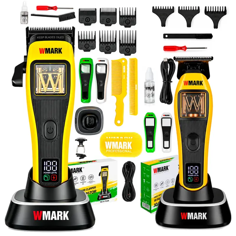 Set Clipper + Trimmer Inalam Motor Vectorial 10000 Rpm Wmark