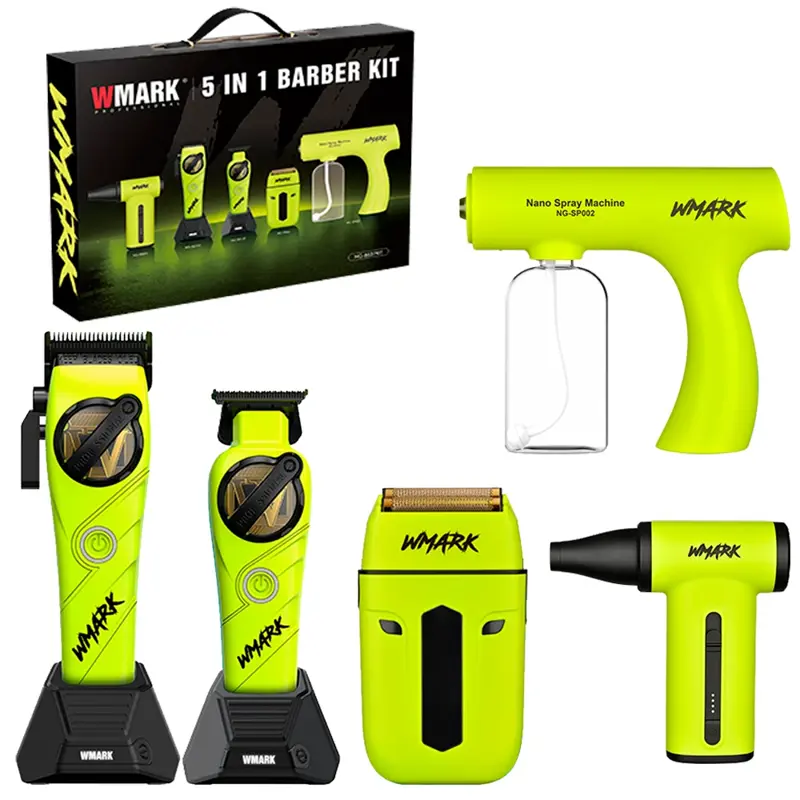 Set P/Barberia 5 En 1 Wmark Ng 8637 Clipper Trimmer Shaver