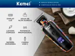 Cortadora de Pelo Afeitadora Eléctrica Kemei KM-5090 Display LCD