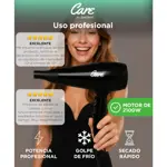 Secador de Pelo Care By Gadnic S2100 Pro 2100w Frío Calor Tecnología Cerámica 2 Vel