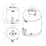 termotanque escorial 45 lts multigas carga superior color blanco