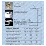 termotanque escorial 45 lts multigas carga superior color blanco
