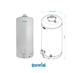 termotanque multigas escorial estándar 80l blanco 80l