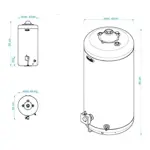 termotanque multigas escorial estándar 80l blanco 80l