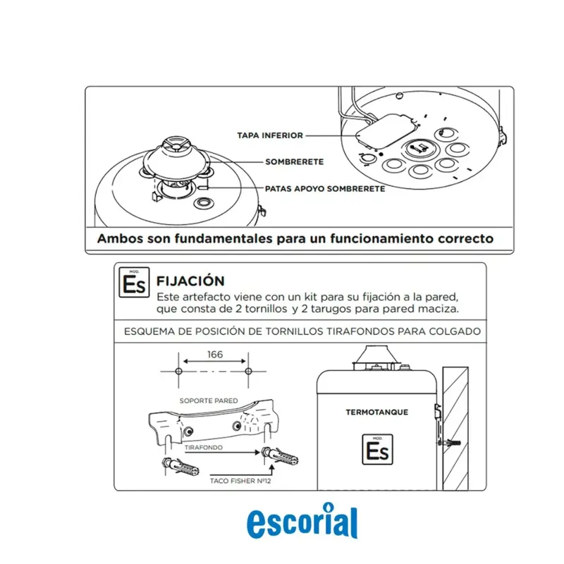 termotanque multigas escorial estándar 80l blanco 80l