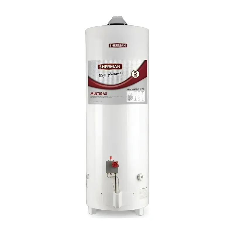 Termotanque a gas 80 litros carga superior sherman TPGP080MSH13