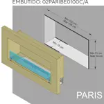 Chimenea Hogar Modelo Paris Black Bioetanol 140cm