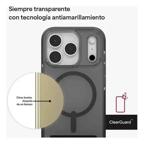 Funda Zagg Santa Cruz Snap iPhone 17 Pro Negro Medianoche