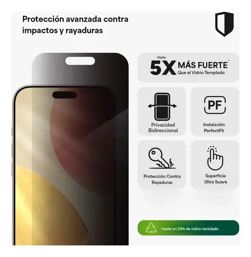Vidrio Templado Zagg iPhone 17 Pro Max Glass Eite Privacy