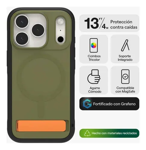 Funda Zagg Sedona Snap iPhone 17 Pro Max Verde Marino