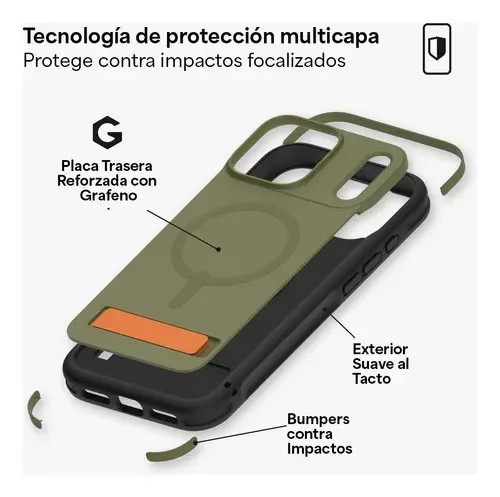 Funda Zagg Sedona Snap iPhone 17 Pro Max Verde Marino