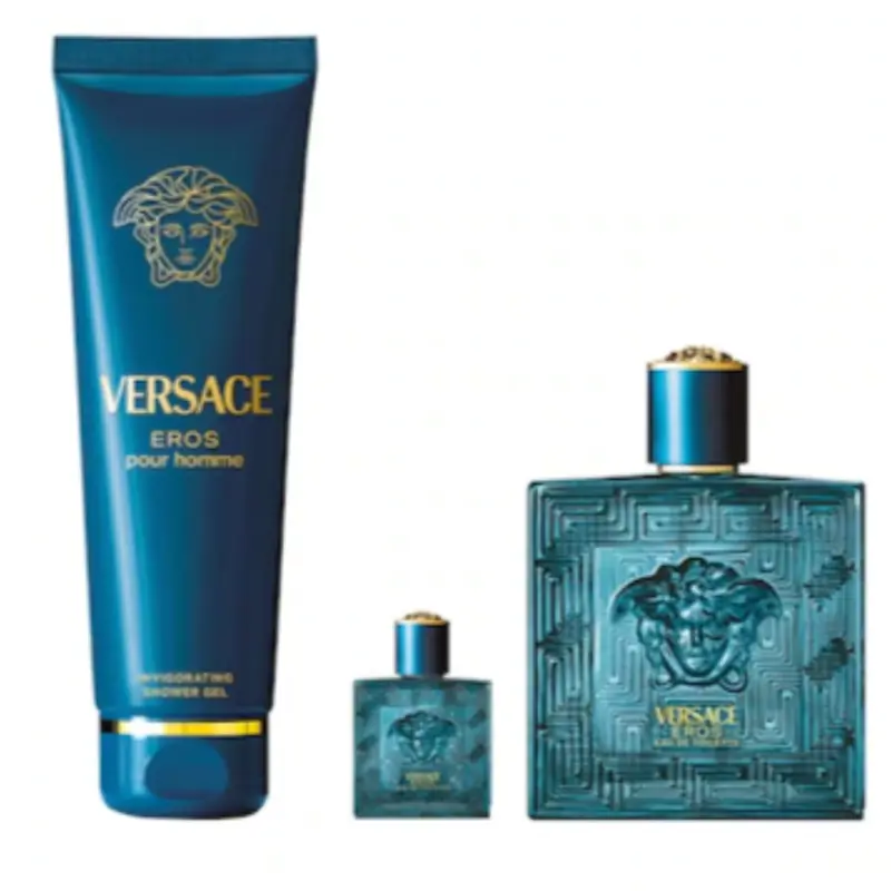 Set de Fragancia Versace Eros 100?ml + 150?ml + 5?ml