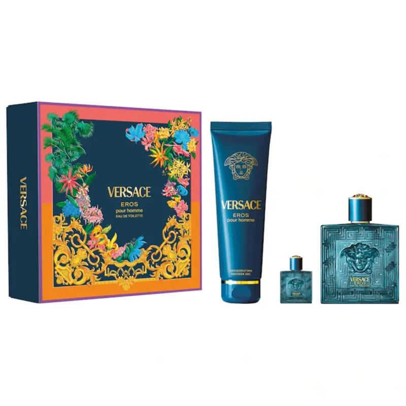 Set de Fragancia Versace Eros 100?ml + 150?ml + 5?ml