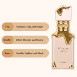 Perfume Lattafa Eclaire EDP en aerosol, 100 ml, para mujer
