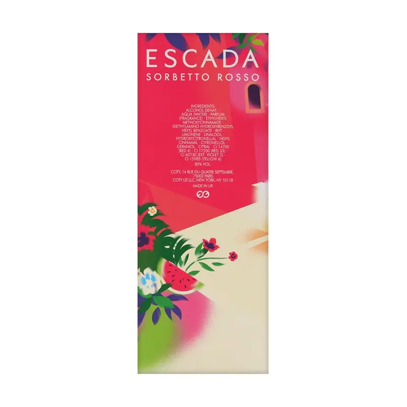 Perfume Escada Sorbetto Rosso Eau De Toilette 100 ml para mujer