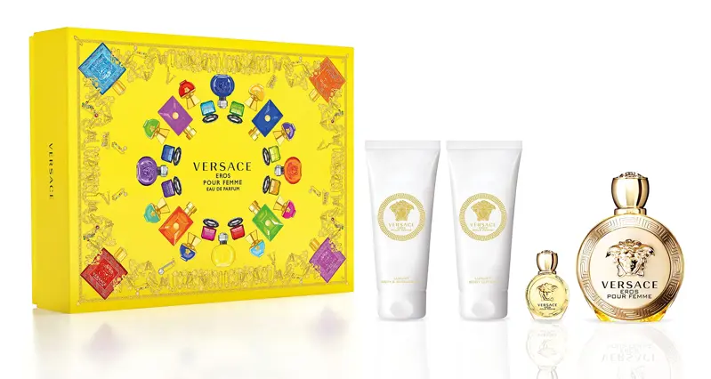 Set de regalo Perfume Versace Eros Pour Femme, 4 piezas, para mujer