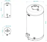 Termotanque a Gas - 80 Litros, Carga Superior, Conexión Multigas, Termocupla