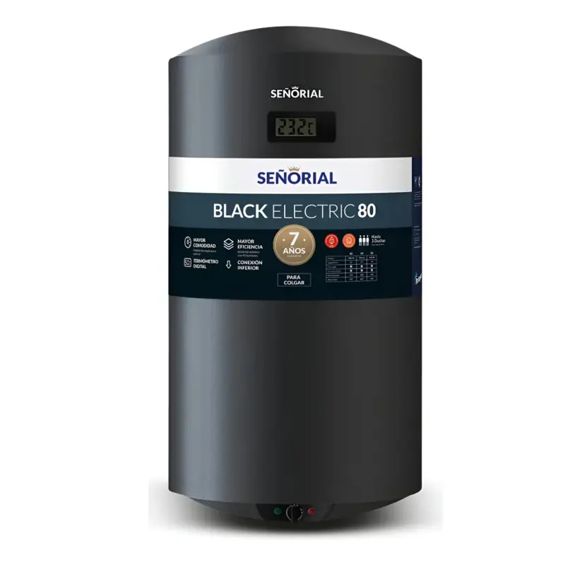 termotanque electrico señorial 80 litros black