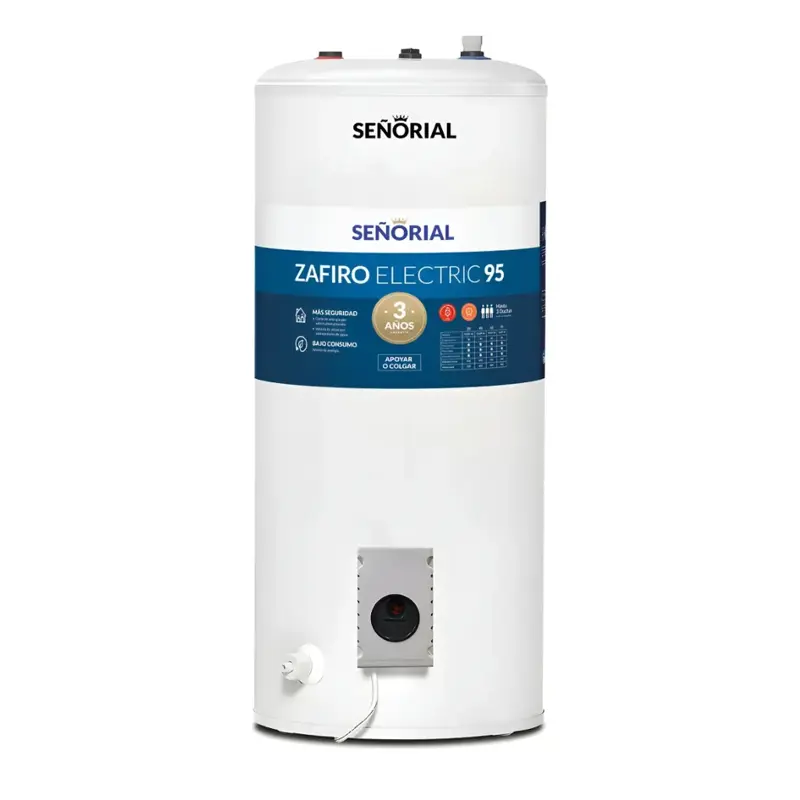 termotanque electrico 95 litros carga superior señorial