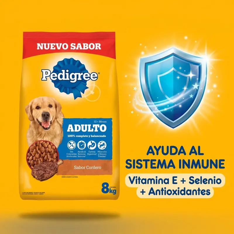 Pedigree Para Perro Adulto Sabor Cordero X 8 Kg