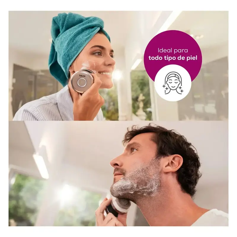Cepillo Facial Eléctrico Doble Limpieza Profunda Beurer Fc59