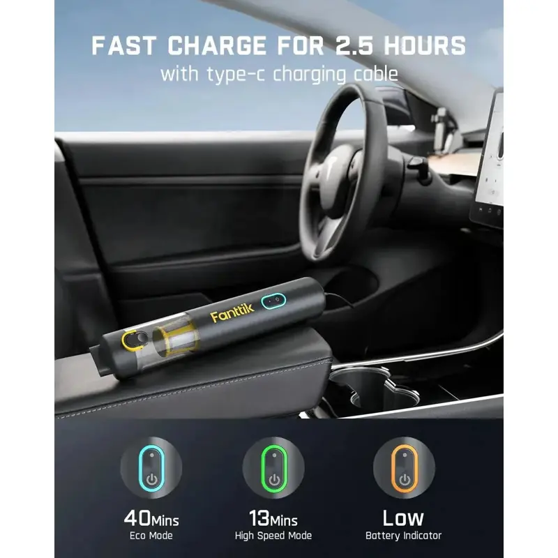 Aspiradora Inalámbrica Para Auto 4 En 1 Fanttik V8 Apex