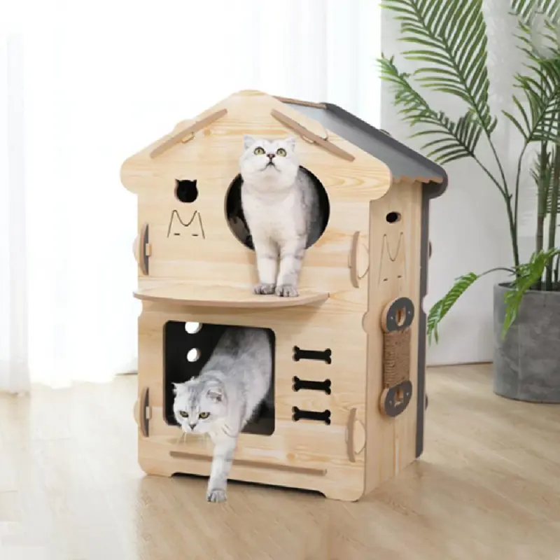 Casa Duplex para Gatos Proline con Rascador CYCPR128 NS