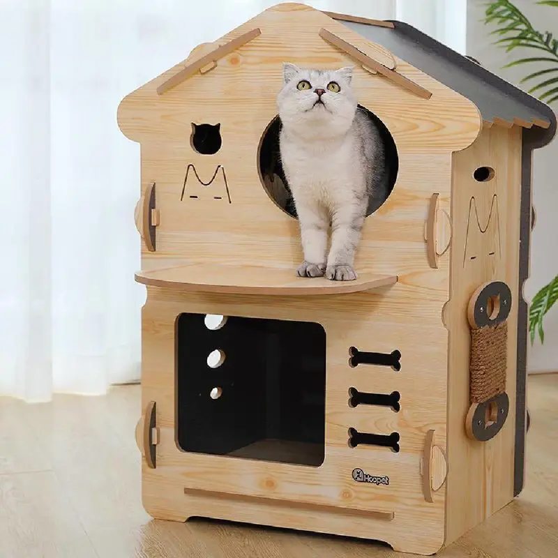 Casa Duplex para Gatos Proline con Rascador CYCPR128 NS