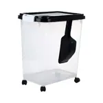 Contenedor de Alimento Proline Hermetico con Ruedas 30L Negro ALIPR142-NS