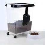 Contenedor de Alimento Proline Hermetico con Ruedas 30L Negro ALIPR142-NS