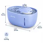 Bebedero Automatico Ballenita Agua Mascotas 2l Con Filtro