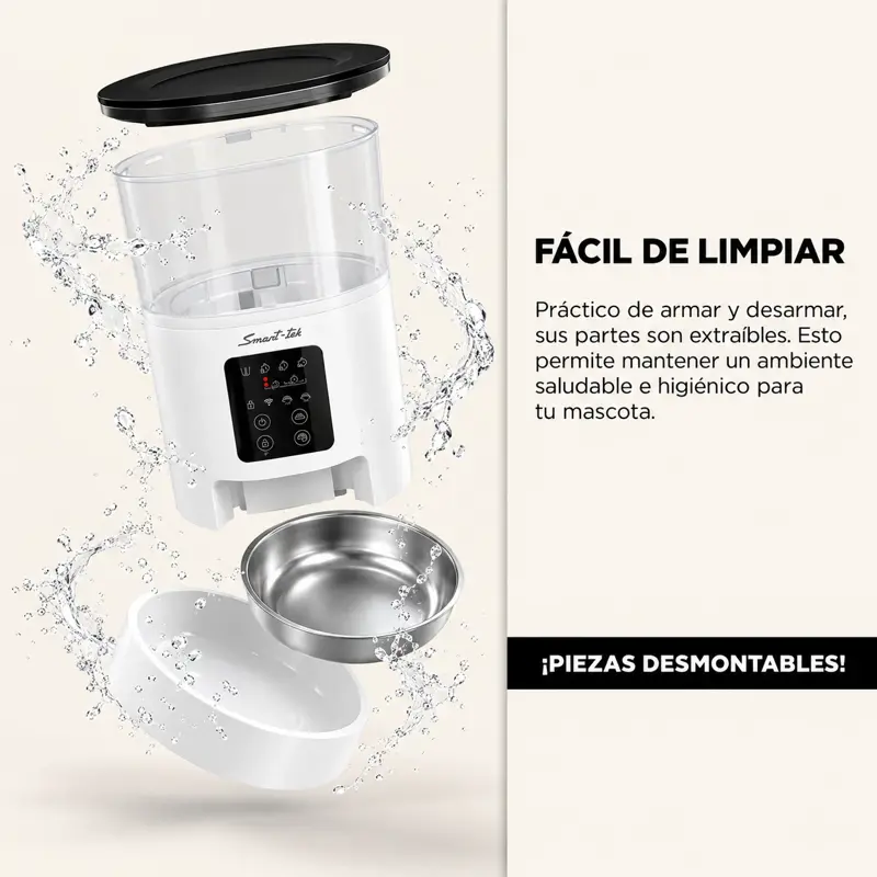 Comedero Dispenser Smart Tek Automático Animales Wifi PF150