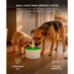 Fuente De Agua Recirculante Gadnic PB2000 Para Perros Y Gatos Acero Inoxidable 1.6L