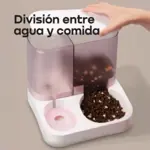 Comedero Bebedero con Dispensador de Comida Automatico Waggs Perro Gato Rosa
