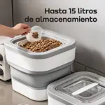 Contenedor Hermético Alimento Mascotas WAGGS 15L Plegable