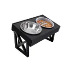 Bebedero y Comedero Perros Elevado En Altura Plato Come Lento Waggs