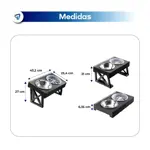 Bebedero y Comedero Perros Elevado En Altura Plato Come Lento Waggs