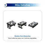 Bebedero y Comedero Perros Elevado En Altura Plato Come Lento Waggs