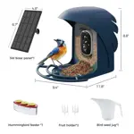 Comedero inteligente para pájaros PerchMe® con cámara 1080P HD con energía solar