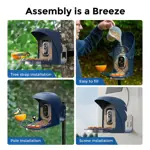 Comedero inteligente para pájaros PerchMe® con cámara 1080P HD con energía solar