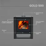 Calefactor a Leña Bosca Gold 500 Charcoal