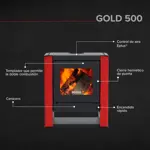 Calefactor a Leña Bosca Gold 500 Burdeo