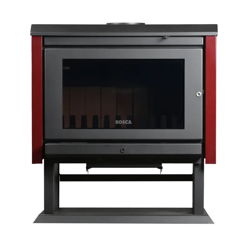 Calefactor a Leña Bosca Gold 800 Black Visión Burdeo