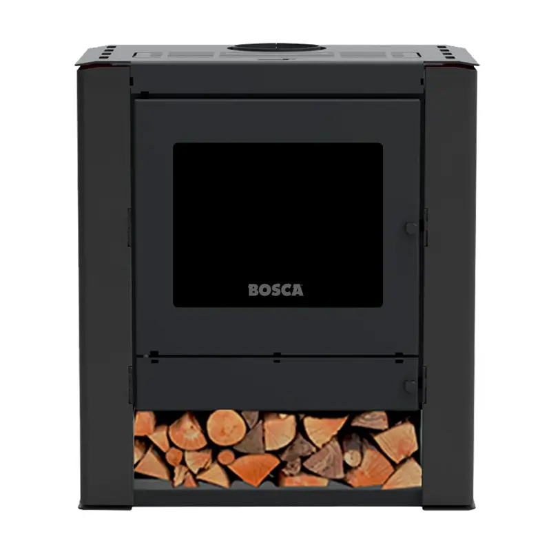 Calefactor a Leña Bosca Gold 500 Black Vision Charcoal