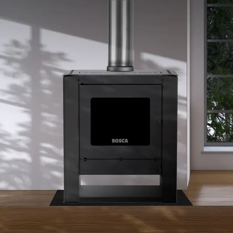 Calefactor a Leña Bosca Gold 500 Black Vision Charcoal