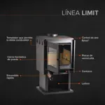 Calefactor a leña Bosca Limit 480