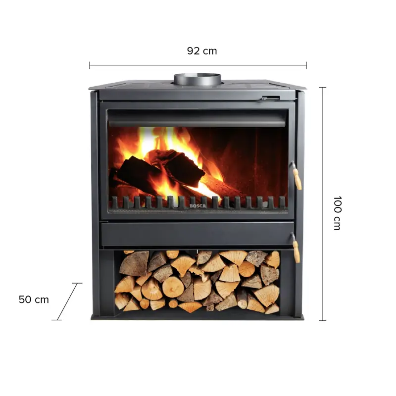 Calefactor Chimenea Insertable Bosca a leña 850 Freestanding